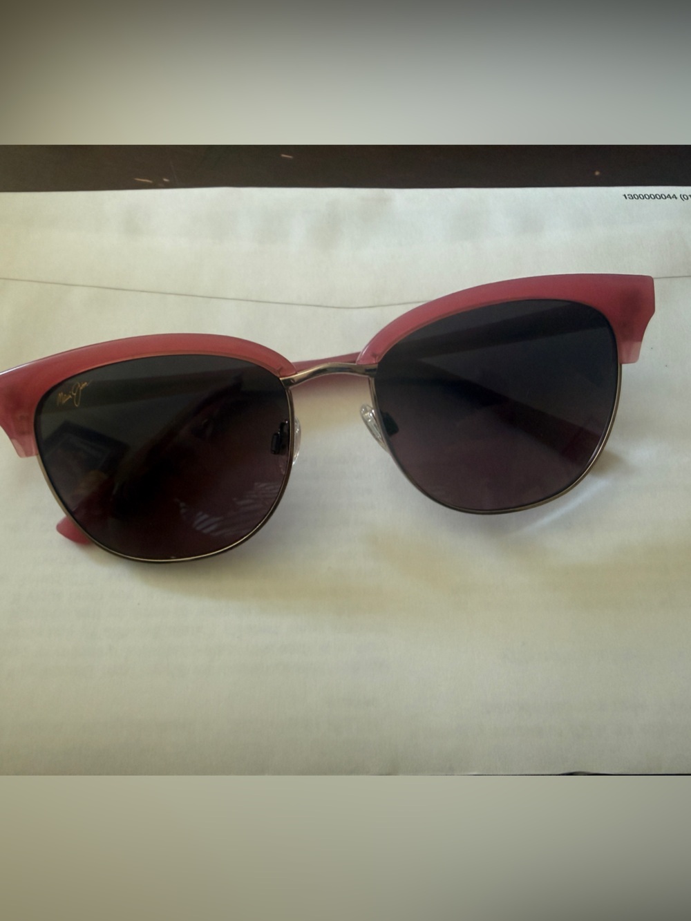 Maui Jim Pink Cat-Eye Sunglasses with Dark Gradient Lenses